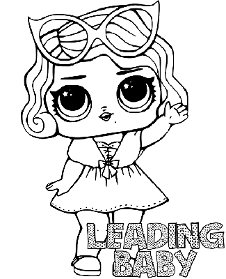 Kolorowanka lalka Leading Baby